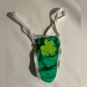 NWOT Sexy Skimpy Handmade St. Patrick’s Day Leprechaun Shamrock G-String Panty